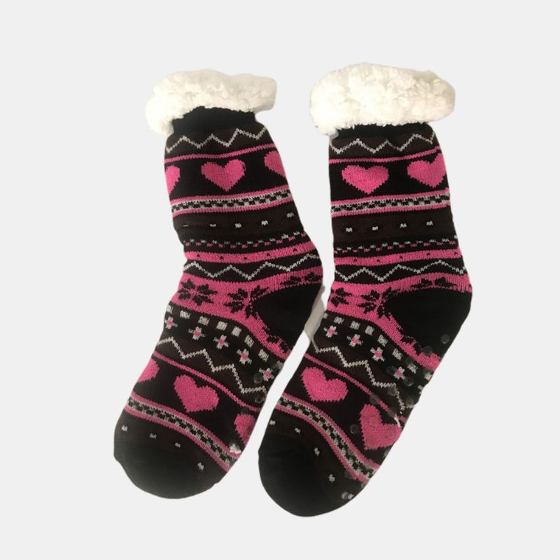 Juljacquard Och Sammets Anti-ski Strumpor