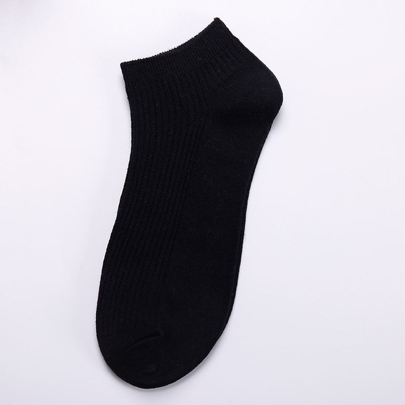 Nya Andningsbara Båtstrumpor Med Dubbelnål Herrstrumpor Herrstrumpor Wild Enfärgad Draw Strumpor Strumpor Svettsockor Bomull