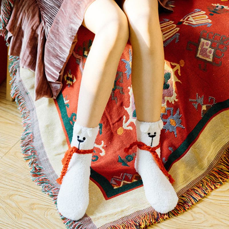 Sock Cartoon Warm Coral 3 Par Dam I Tubstrumpor