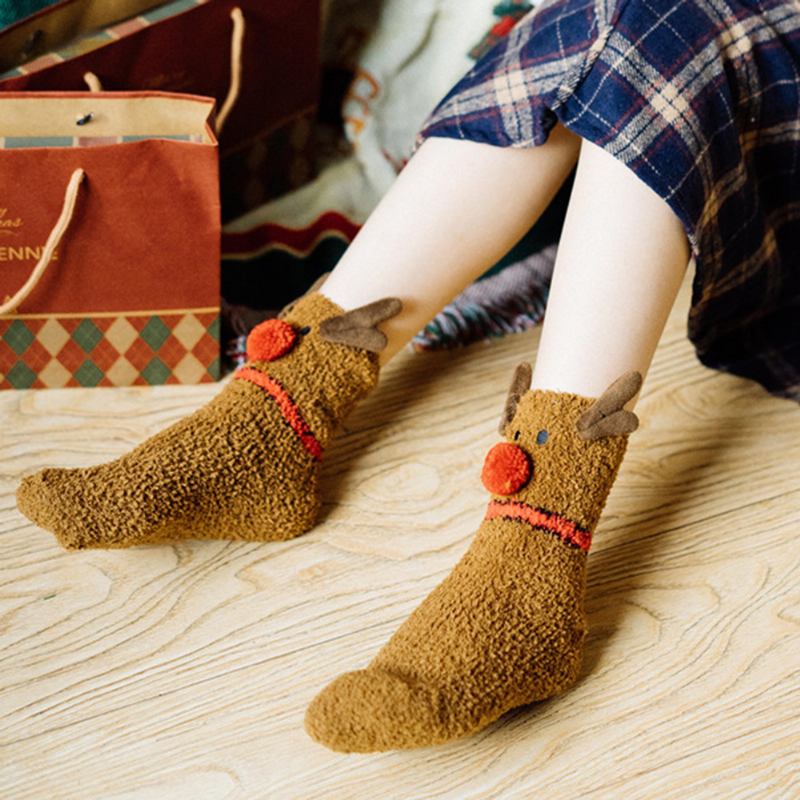 Sock Cartoon Warm Coral 3 Par Dam I Tubstrumpor