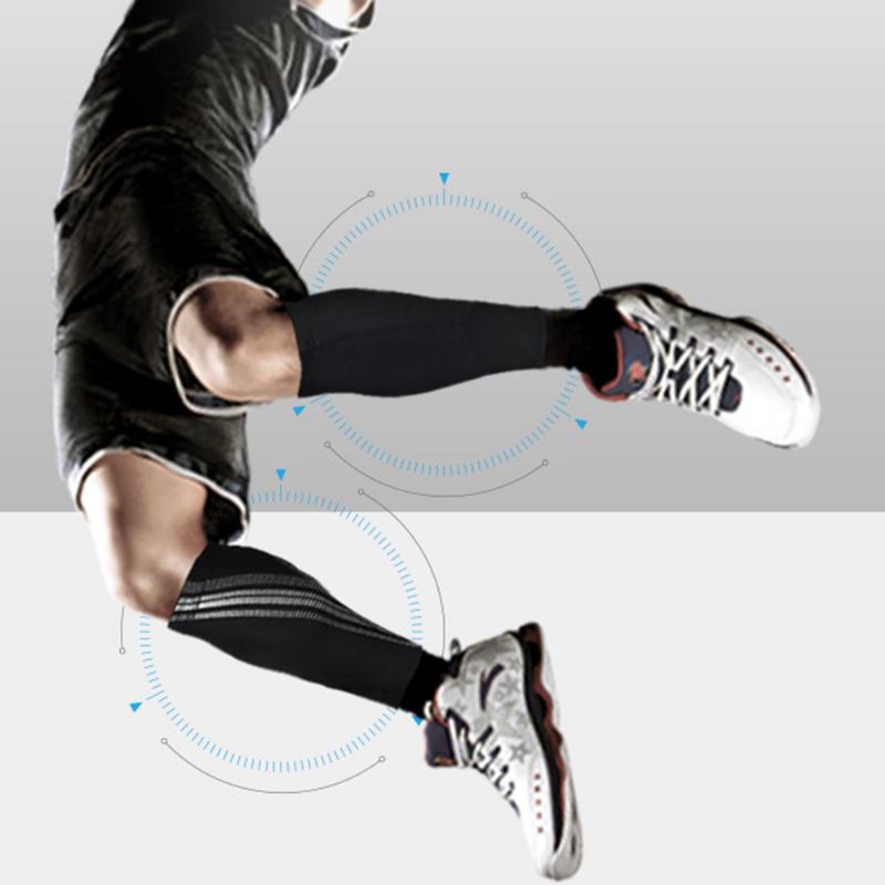 Sport Knäskydd Stickade Andas Silikon Compression Leggings Strumpa Kompressionsstrumpor