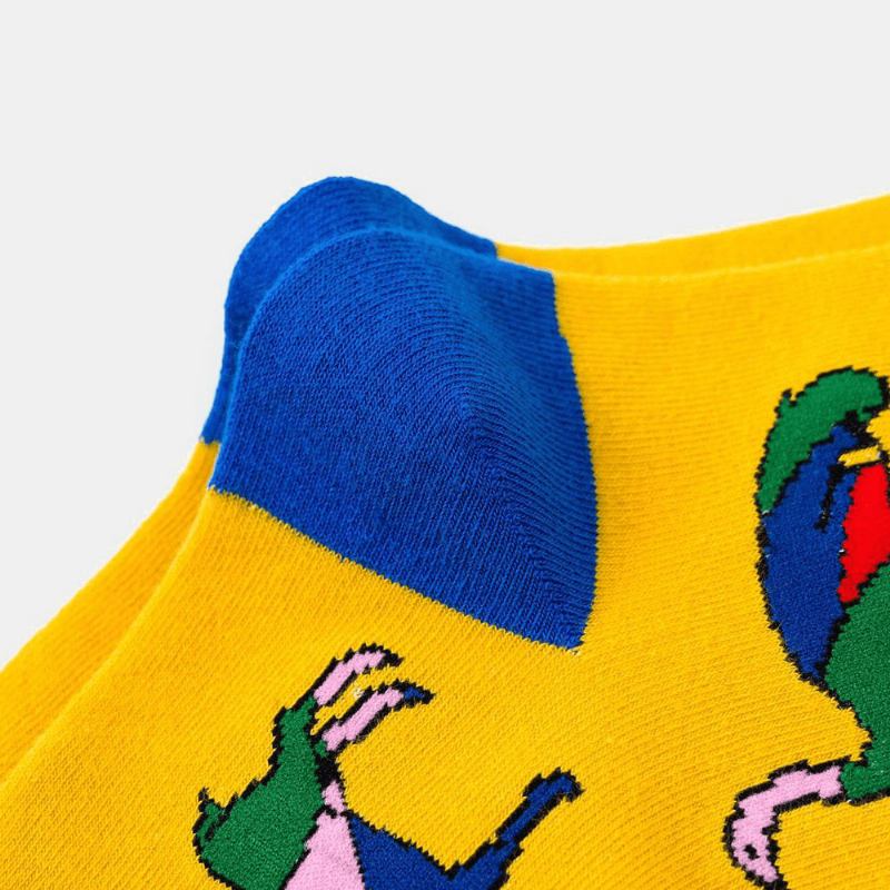Unisex Animal Series Mönster Färgglada Patchwork Färg Söta Tube Strumpor