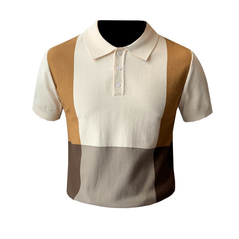 Brittisk Pikétröja För Män Trendig Slim Ice Silk T-shirt