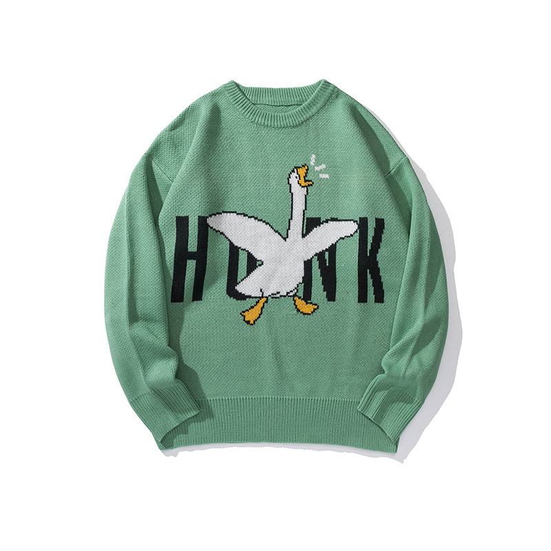 Höst Och Vinter Neutral Jacquard Broderi Casual Lös Tröja