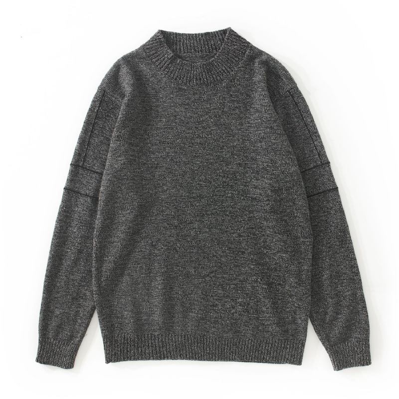 Hösten Och Vintern Slim-fitting Gängade Muddar All-match Blus Herr