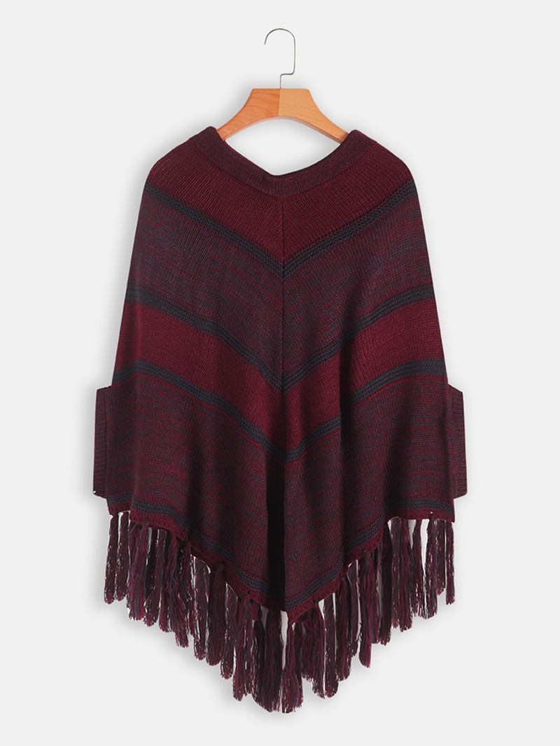 Kvinnor Casual Stripe Långärmade Tröjor