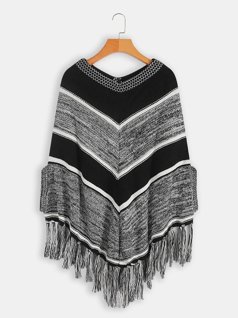 Kvinnor Casual Stripe Långärmade Tröjor