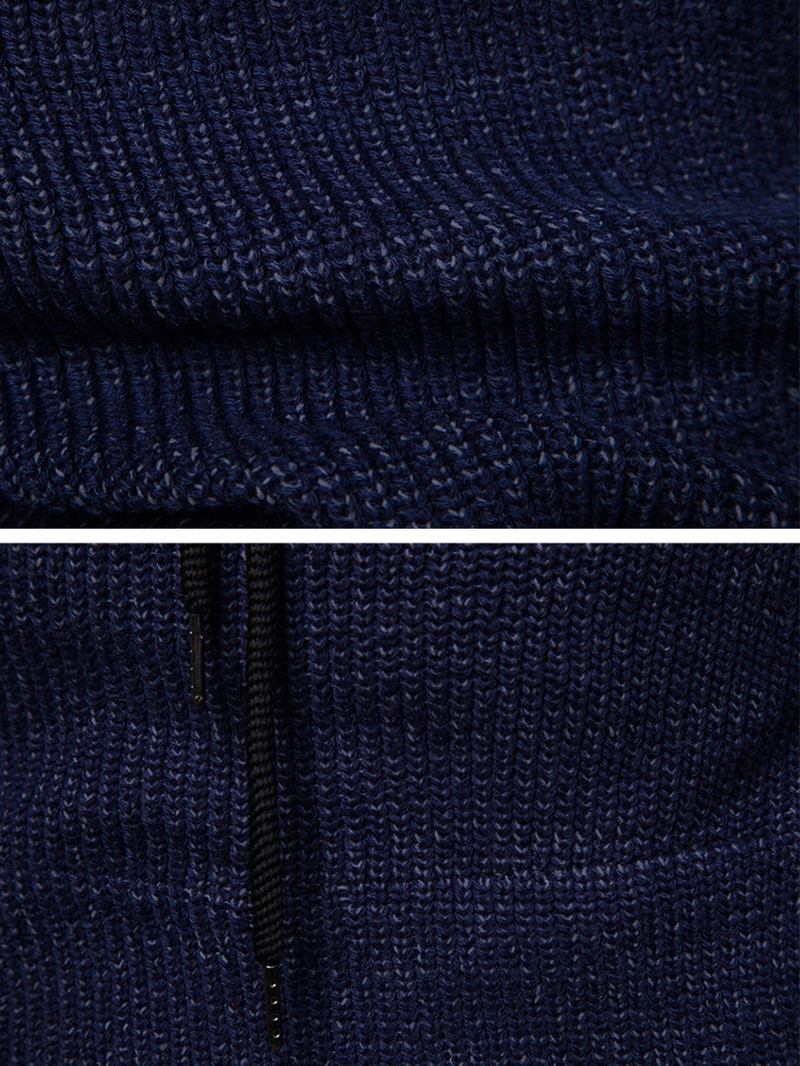 Män Stickad Cut Out Manschett Varm Casual Dragsko Tröjor