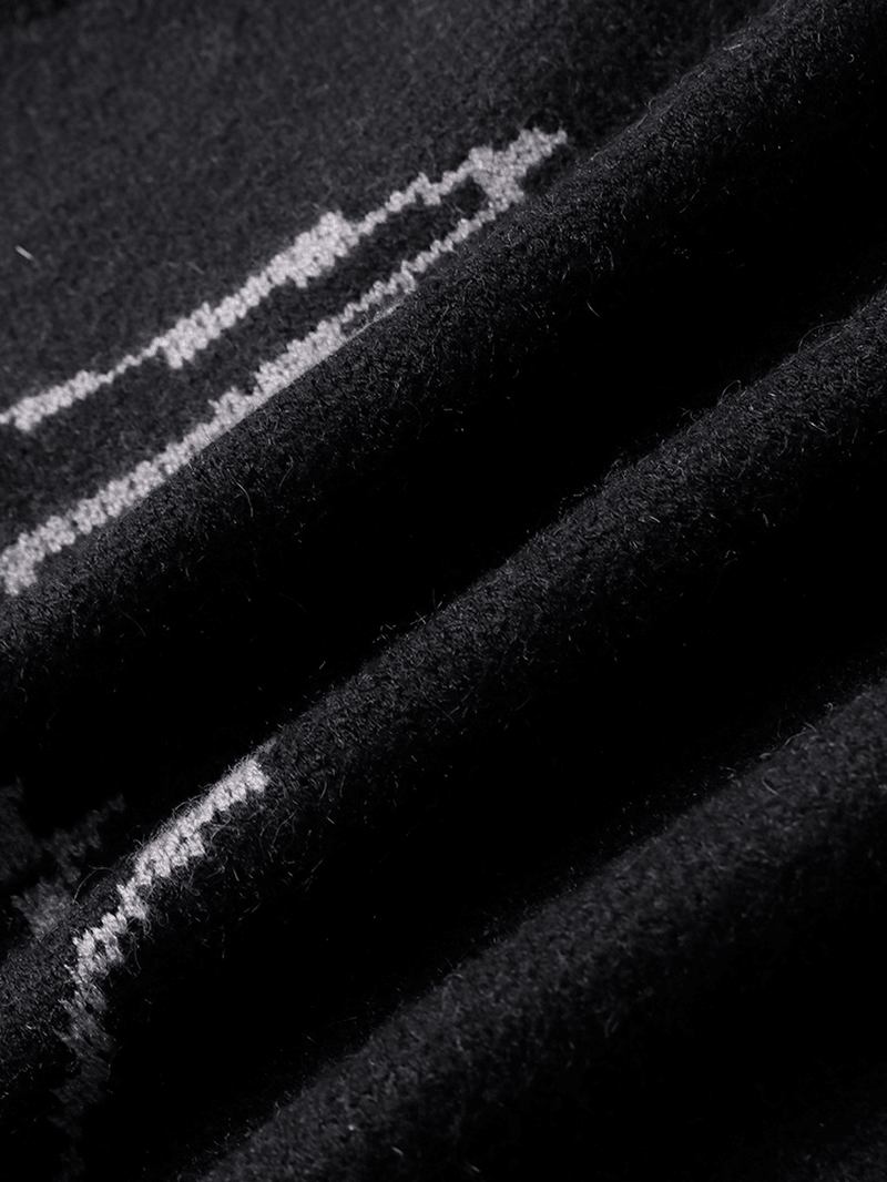 Män Tecknad Djur Brev Broderi Crew Neck Ribbade Stickade Tröjor