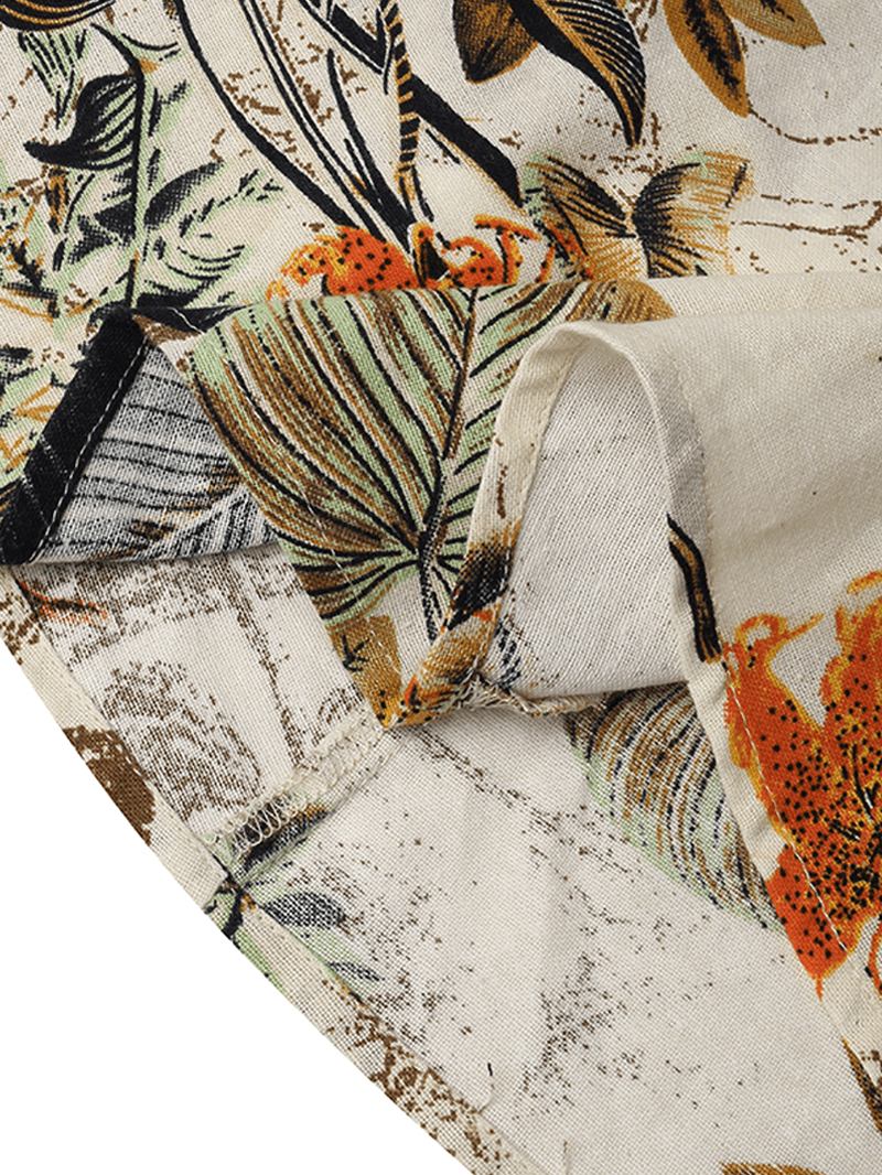 Kvinnor 100% Bomull Växt Blommigt Tryck Hög Midja Bohemia Maxi Kjolar