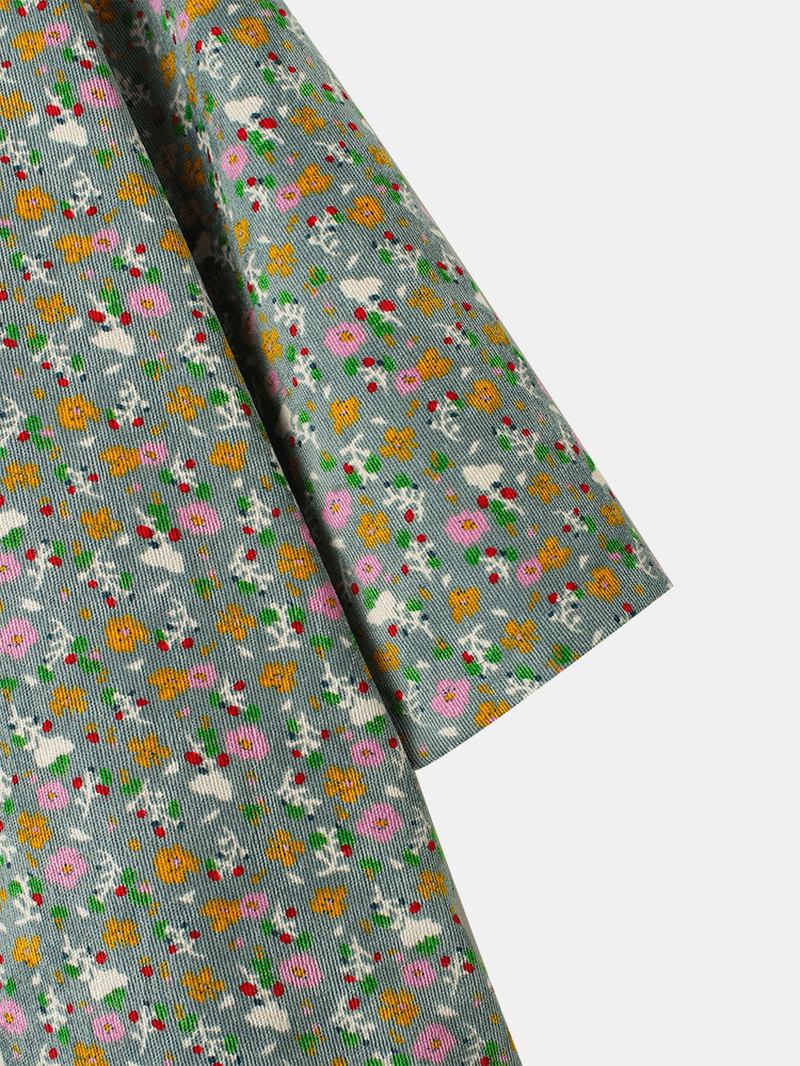 Bohemiskt Blommönster 3/4 Långa Ärmar Casual Jacka För Kvinnor
