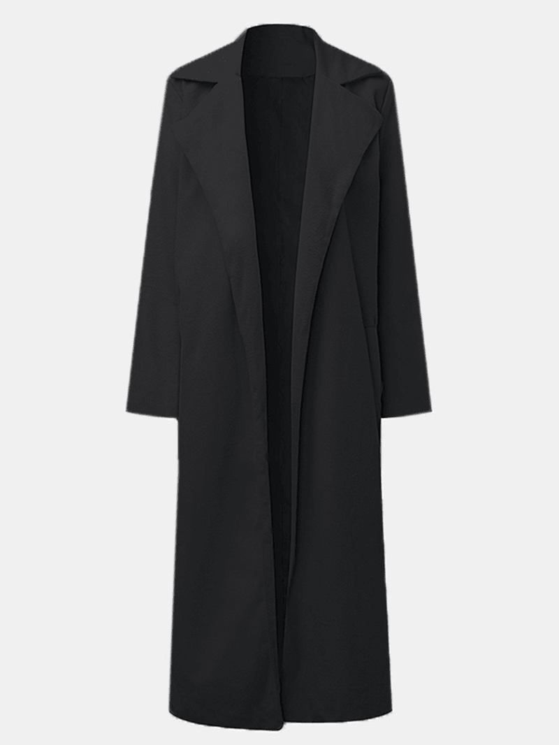 Enfärgad Pocket Long Coat