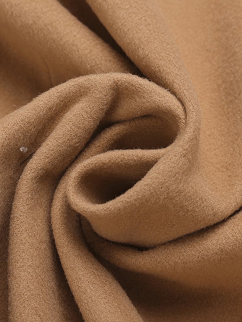 Enfärgad Pocket Long Coat