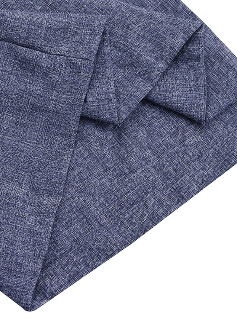 Kvinnors Huvuden Vävd Solid Casual Elegant Kofta Med Lapelkrage Med Ficka