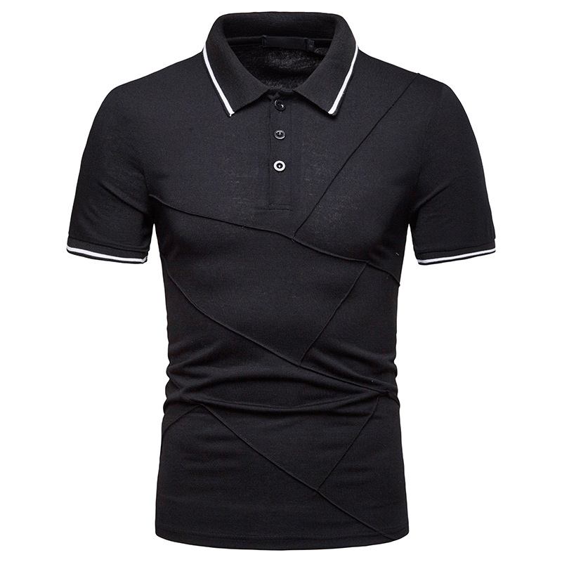 Herr Business Turn-down Krage Split Cotton Slim Golf Shirts