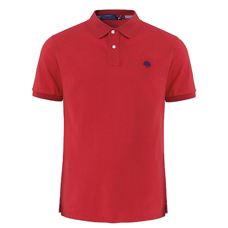 Herr Summer Plus Size Ren Färg Golf Shirt Turn-down Krage Lösa Kortärmade Toppar