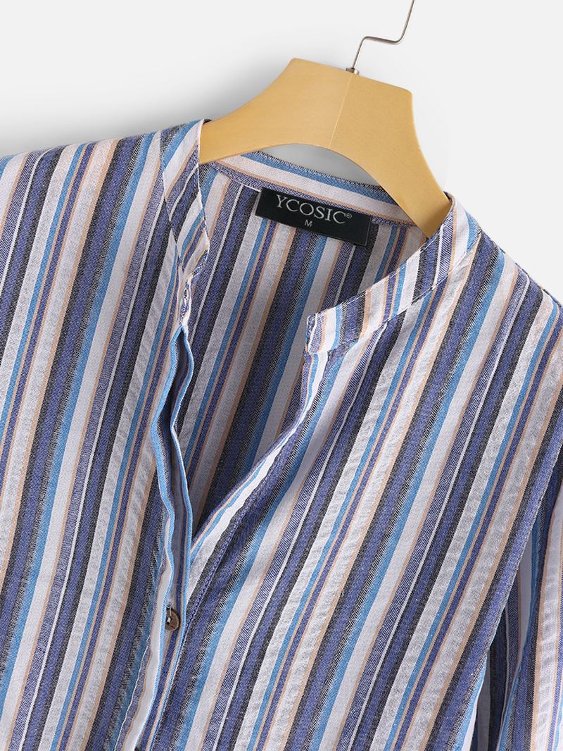 Chic Randig 3/4-ärmad Blus