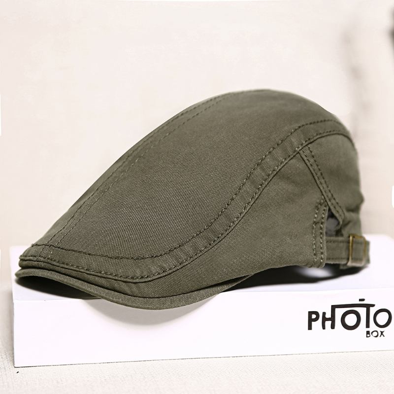 Bomull Justerbar Målare Basker Kepsar Retro Outdoor Peaked Forward Hatt