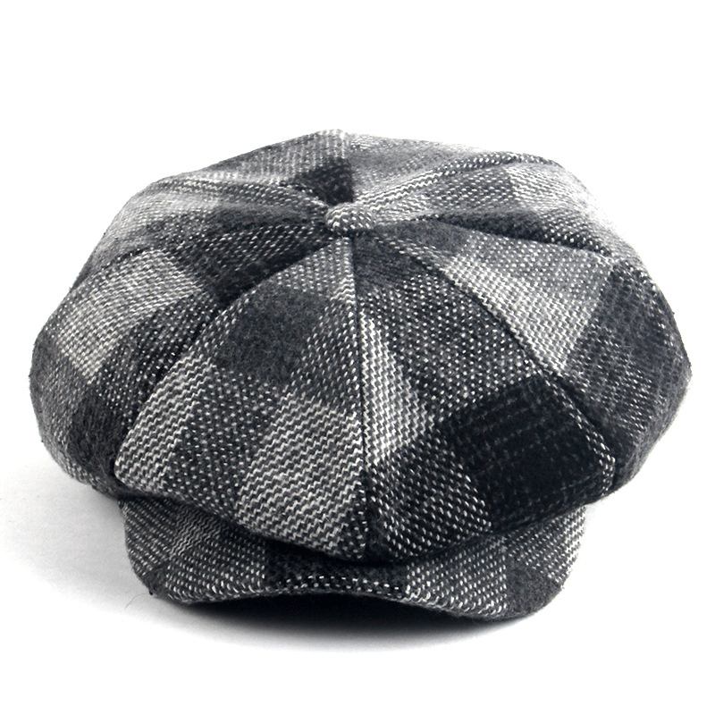 Brittisk Octagonal Hat Factory Spot Grossist Höst Och Vinter Män