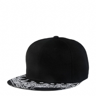 Cashewblomma Koreansk Hiphophatt Hatt Med Platt Brätte Modetryck Baseballkeps För Män