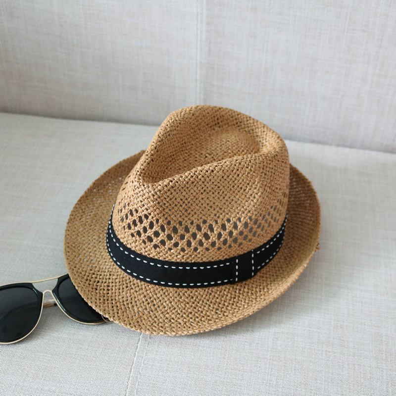 Cool Hatt Ny Sommarhatt För Män Och Kvinnor Vävd Brittisk Stil Solskydd Beach Hollow Out Solhatt