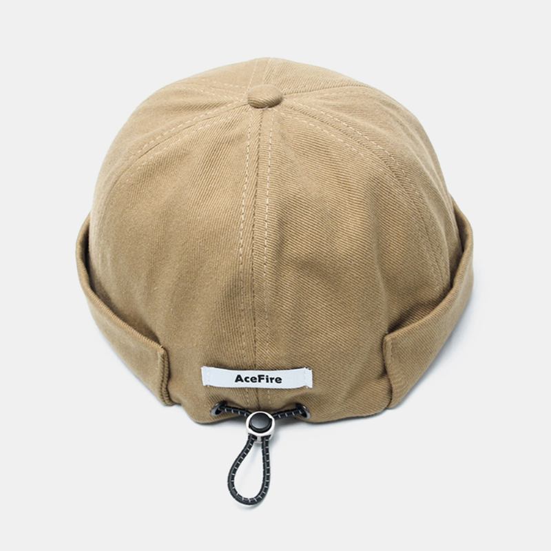 Enfärgad Retro Dragsko Hatt Beanie Brättelösa Hattar
