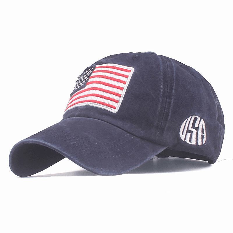 Flag Broderi Baseball Keps
