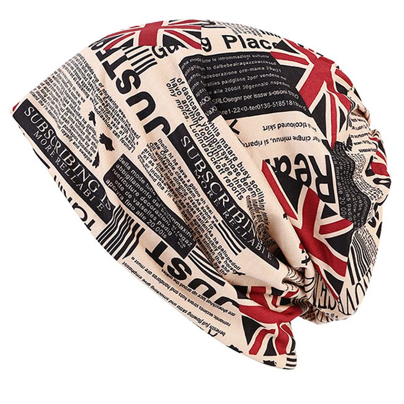 Flaggamönster Daul Använd Milk Silk Skullies Beanies Cap