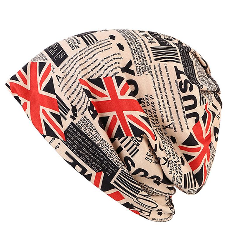 Flaggamönster Daul Använd Milk Silk Skullies Beanies Cap