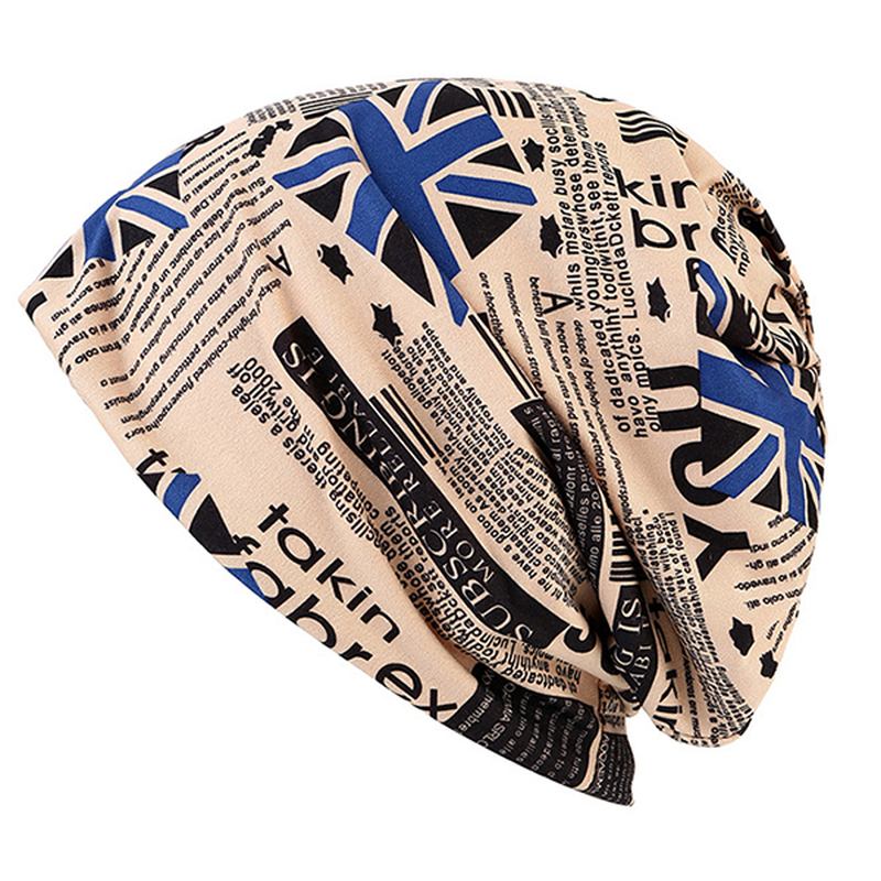 Flaggamönster Daul Använd Milk Silk Skullies Beanies Cap