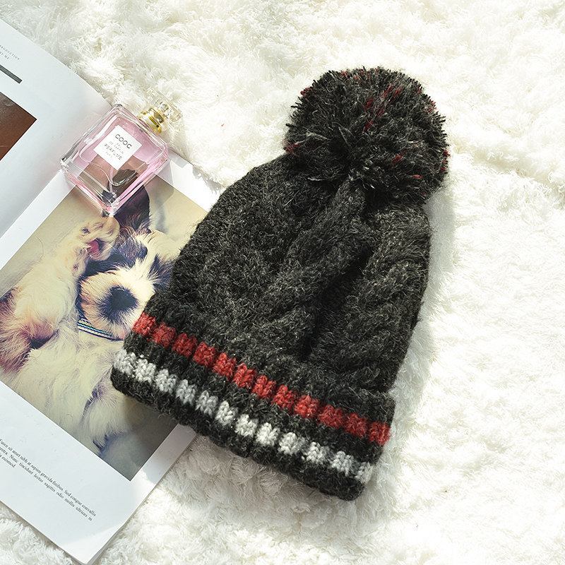 Förtjockad Instängd Varm All Match Tide Woolen Hat