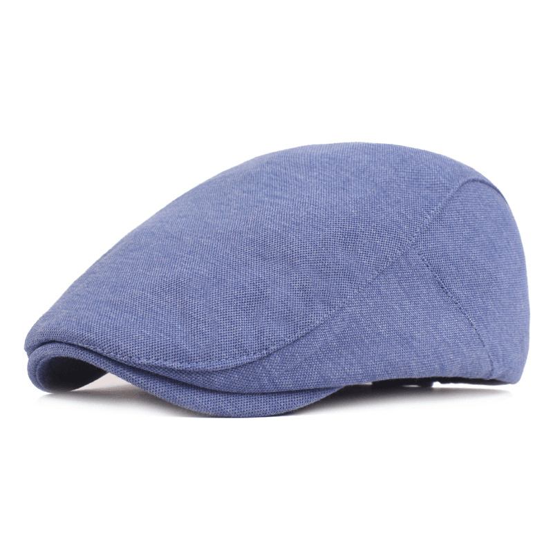 Herr Bomullsbasker Retro Baskerkepsar Fritidshatt Golfkörning Platt Cabbie Newsboy Hatt