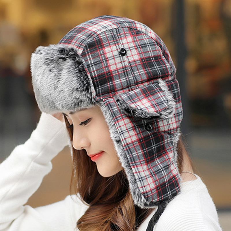 Herr Dampläd Plus Sammetsöronkåpor Ushanka Trapper Hat
