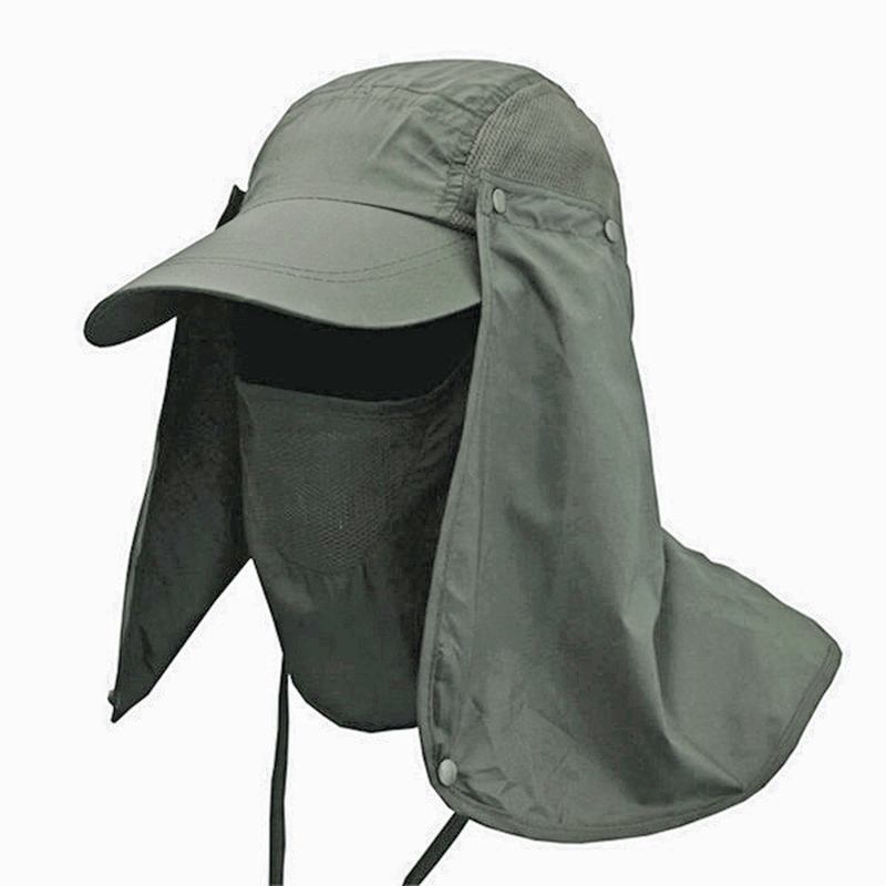 Herr Quick Dry Neck Cover Solfiske Hatt Öron Flik Hink Utomhus Uv Skydd Keps