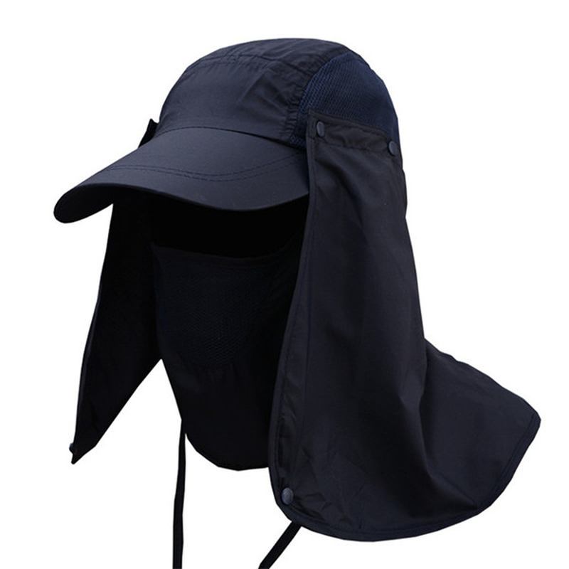 Herr Quick Dry Neck Cover Solfiske Hatt Öron Flik Hink Utomhus Uv Skydd Keps