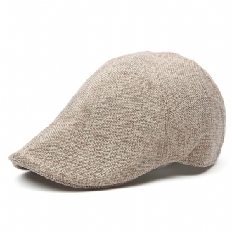 Herr Retro Bomull Brittisk Stil Grid Basker Hat Casual Sunscreen Newsboy Peaked Caps