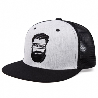 Hip Hop Baseballkeps Med Platt Kantbroderi