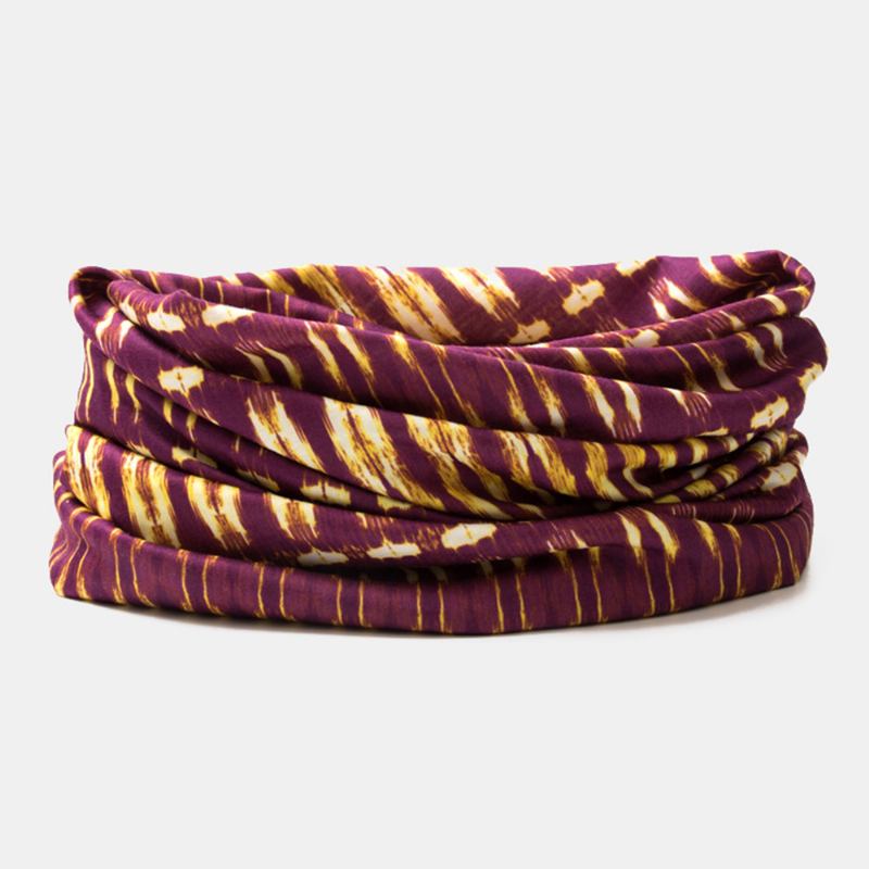 Kvinnor Bomull Geometri Mönster Dual-use Baotou Hatt Haklapp Mode Casual Andas Elastisk Scarf Beanie Hatt Hatt Hatt Huvudduk