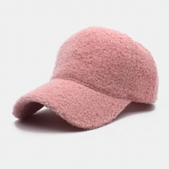 Kvinnor Lamm Hår Varm Vinter Utomhus Solskydd Casual Par Hat Baseball Hat