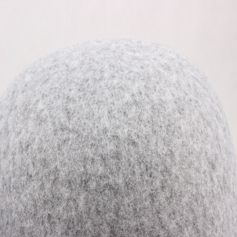 Kvinnor Varm Woolen Bowler Hat Blommor Etnisk Bucket Hat