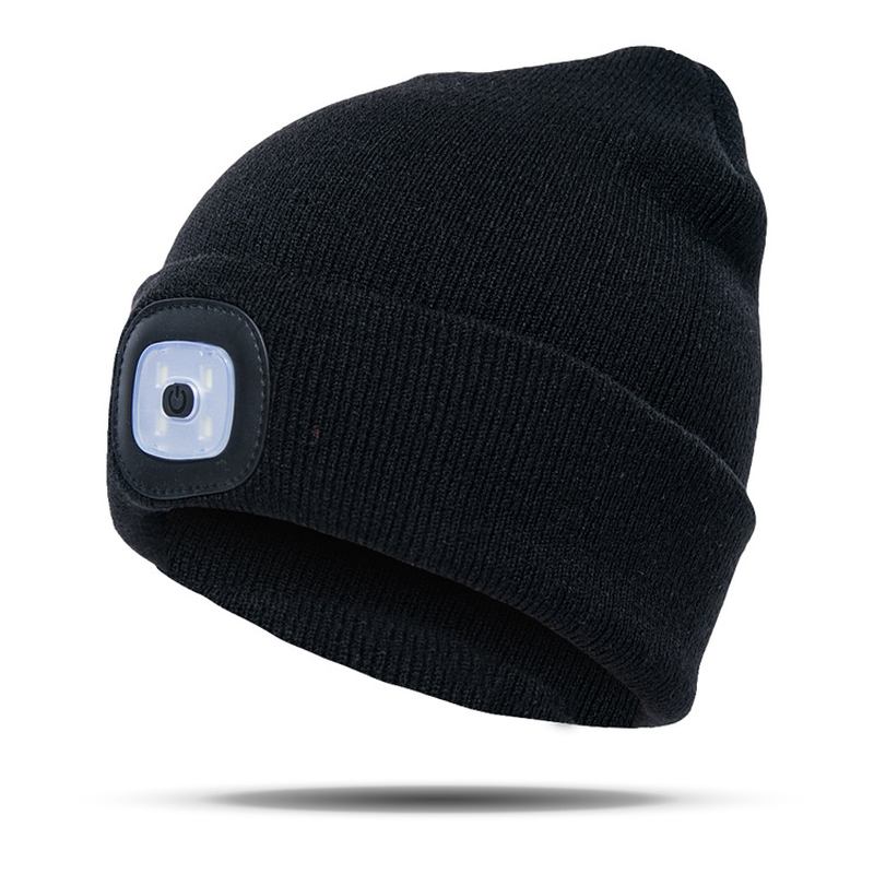 Led-ljus Mössa Stickad Mössa Jogging Nattvandring