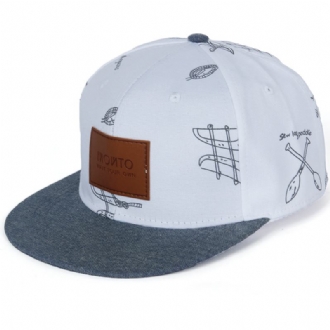 Letter Patch Graffiti Casual Denim Basebollkeps