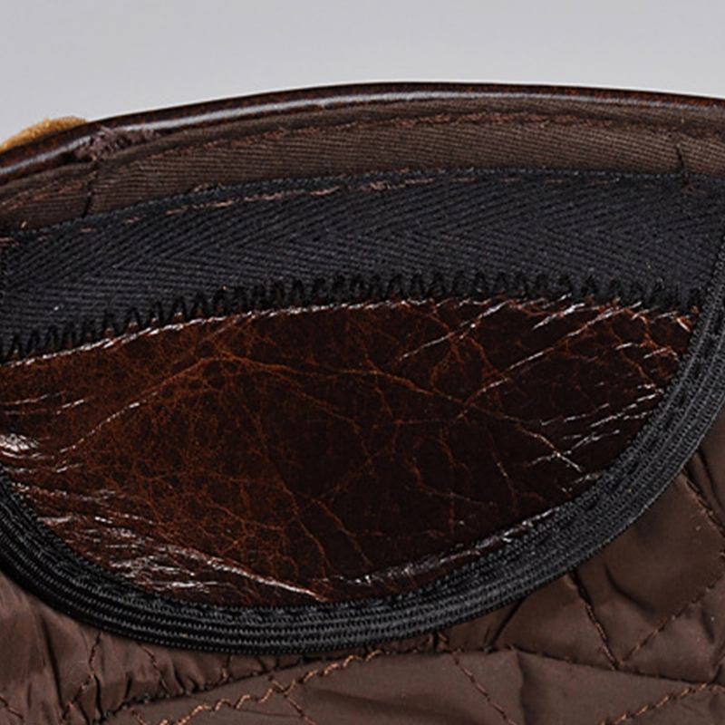 Män Äkta Läder Retro Klassisk Färg Öronskydd Håll Varm Militär Hatt Flat Hat Peaked Cap