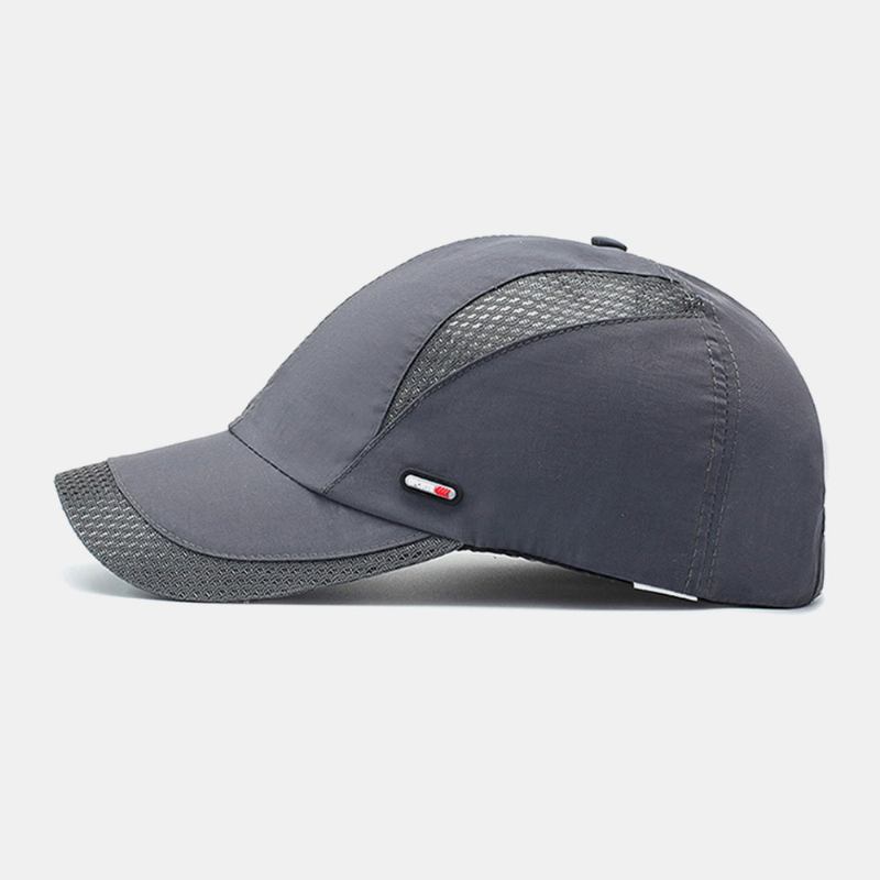 Män Canvas Mesh Andas Snabbtorkande Outdoor Sport Solskydd Baseballkeps