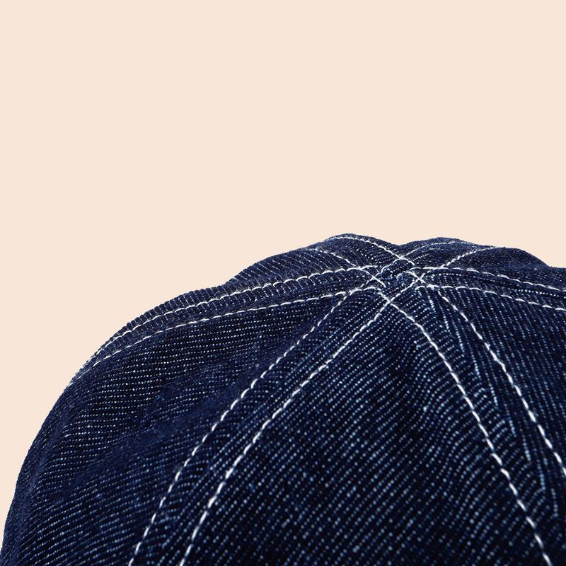 Män Denim Dome Brev Broderi Hyresvärd Keps Hip Hop Sommar Solskydd Justerbar Brättelös Mössa Döskalle Keps