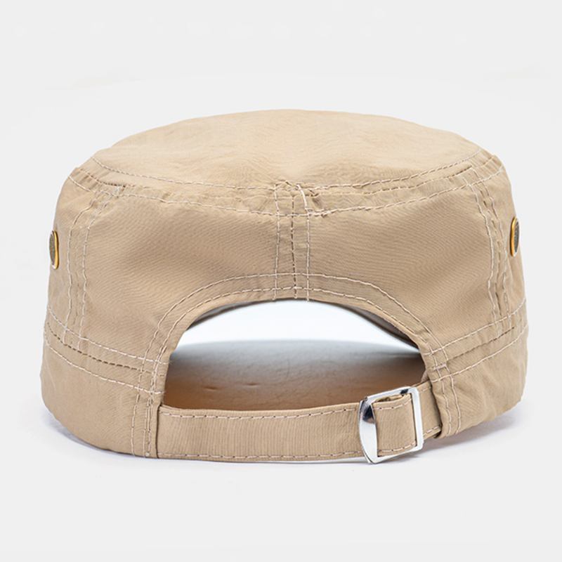 Män Enfärgad Andningsbar Utomhussolskydd Casual Military Cap Flat Cap