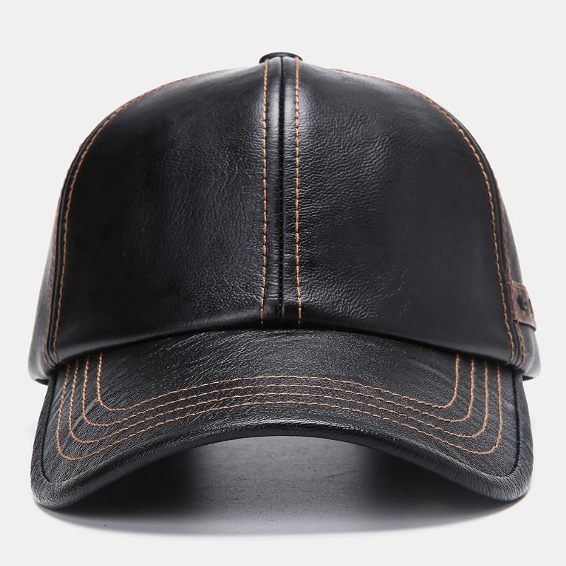 Män Konstläder Vintage Baseballkeps Personlighet Med Vävd Hatt
