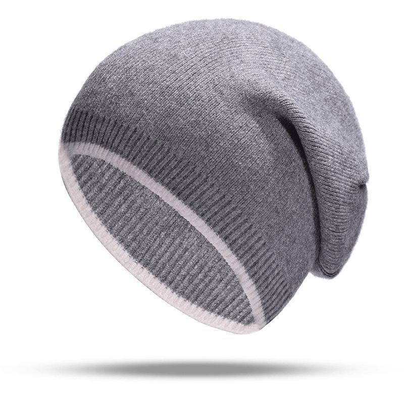 Män Kvinnor Plus Storlek Vintervarma Öronkåpor Stickad Mössa Casual Tjocka Skull Caps Mössa