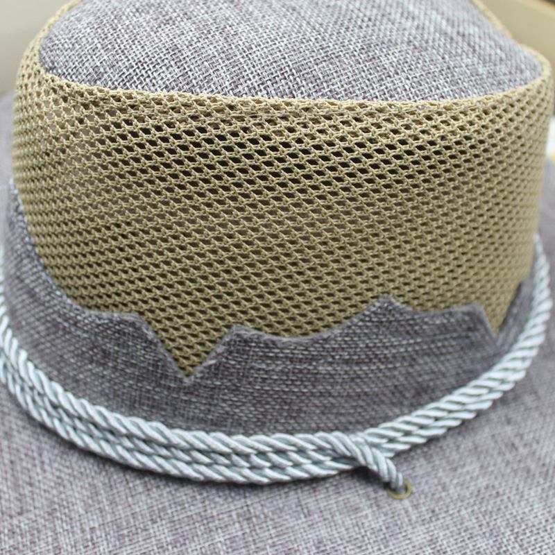 Män Kvinnor Utomhus Mesh Andas Cowboy Hatt Resa Solskydd Visir Hat