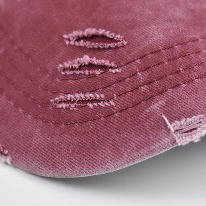 Män Made-gammal Bomull Tvättad Kontrastfärg Casual Baseball Hat